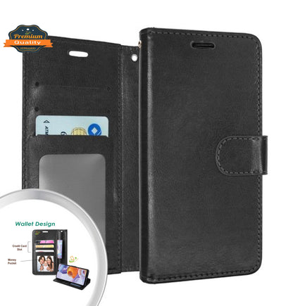 For Samsung Galaxy A12 5G Luxury Leather Wallet Case with Credit Card Holder Storage Lanyard Kickstand & Magnetic Flip  Phone Case Cover