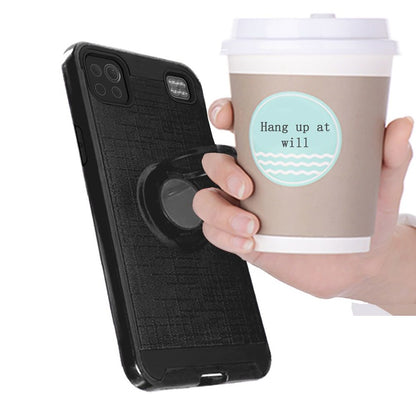 For Apple iPhone 13 Pro (6.1") Hybrid Ring Stand Brushed with 360 Rotating Ring Magnetic Bracket Dual Layer TPU Armor Texture Rugged  Phone Case Cover