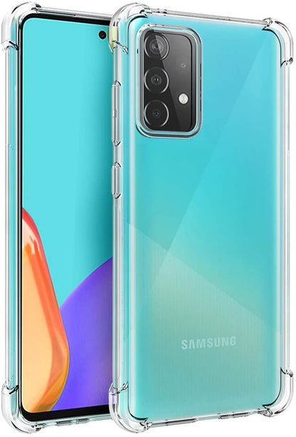 For Samsung Galaxy A03S HD Crystal Clear Hybrid PC+TPU [Four-Corner Protective] Rubber Shockproof Gel Bumper Transparent Clear Phone Case Cover