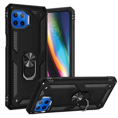 For Motorola Moto G Power 2022 Hybrid Durable 360 Degree Rotatable Ring Stand Holder Kickstand Fit Magnetic Car Mount  Phone Case Cover