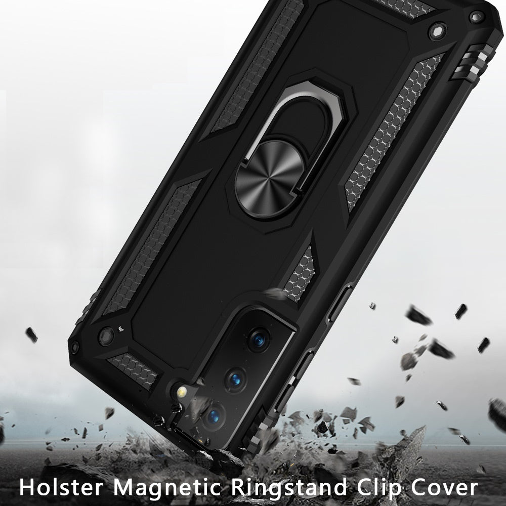 Samsung Galaxy S22 /Plus Ultra Belt Clip Holster Ring Stand Holder, Military Grade Fit for Magnetic Car Mount Shockproof Hybrid Rugged  Phone Case Cover