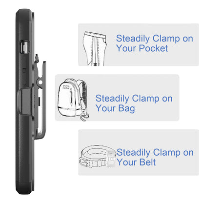 For Samsung Galaxy A33 5G Hybrid Rugged Shockproof 3-Layer Military Tough Heavy Duty with Swivel Belt Clip Kickstand & Holster  Phone Case Cover