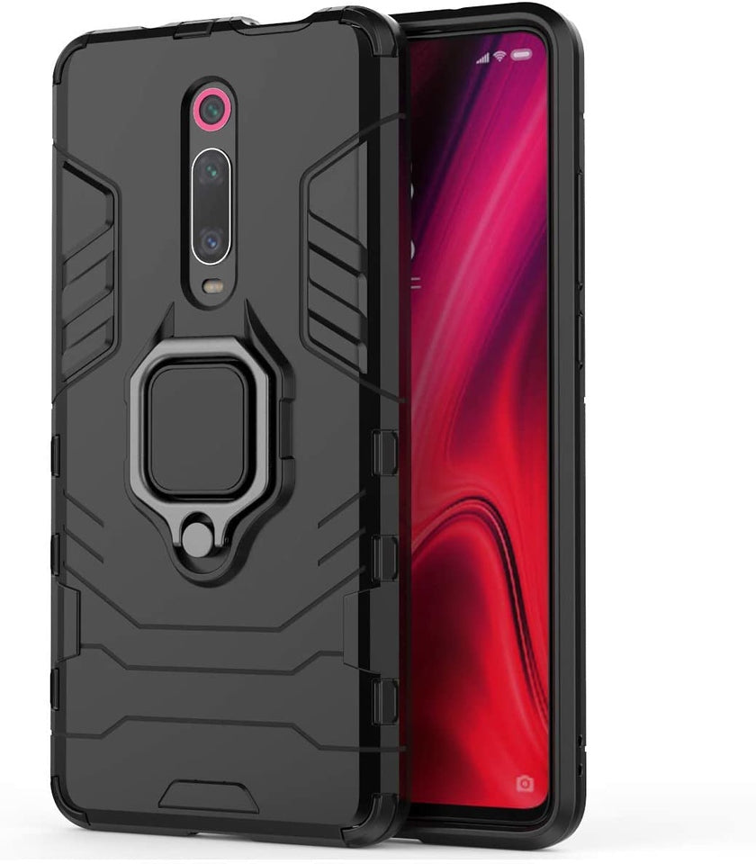 For Samsung Galaxy A03s (2022) Hybrid Heavy Duty Armor Protective Bumper with 360° Degree Ring Holder Kickstand [Military-Grade]  Phone Case Cover