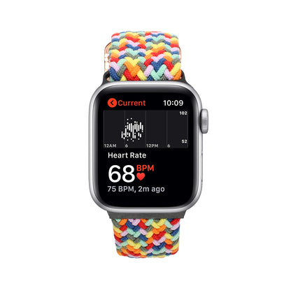 For Apple Watch Size 42/44/45mm Stretchy Nylon Solo Loop Bands Adjustable Braided Sport Elastics Women Men Strap for iWatch Series 7 6 5 4 3 2 1 SE  Phone Case Cover