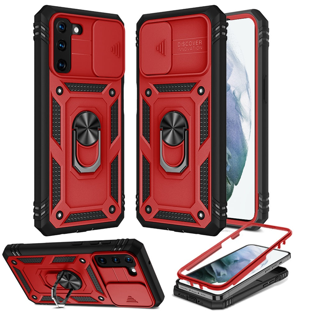 For Apple iPhone 14 Pro Max (6.7") Hybrid Built-in 360° Rotate Magnetic Ring Stand with Camera Protection Heavy Duty  Phone Case Cover