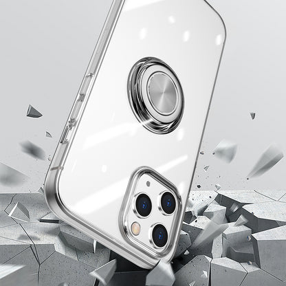 For Apple iPhone 14 Plus (6.7") Hybrid Case with Invisible Ring Kickstand, Protective Hard Shock -Absorbing Bumper Clear Transparent Phone Case Cover