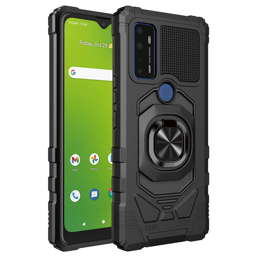 For Nokia C100 Full-Body 2in1 Magnetic Car Mount Metal Ring Holder Kickstand Heavy Duty Hybrid Armor Defender  Phone Case Cover