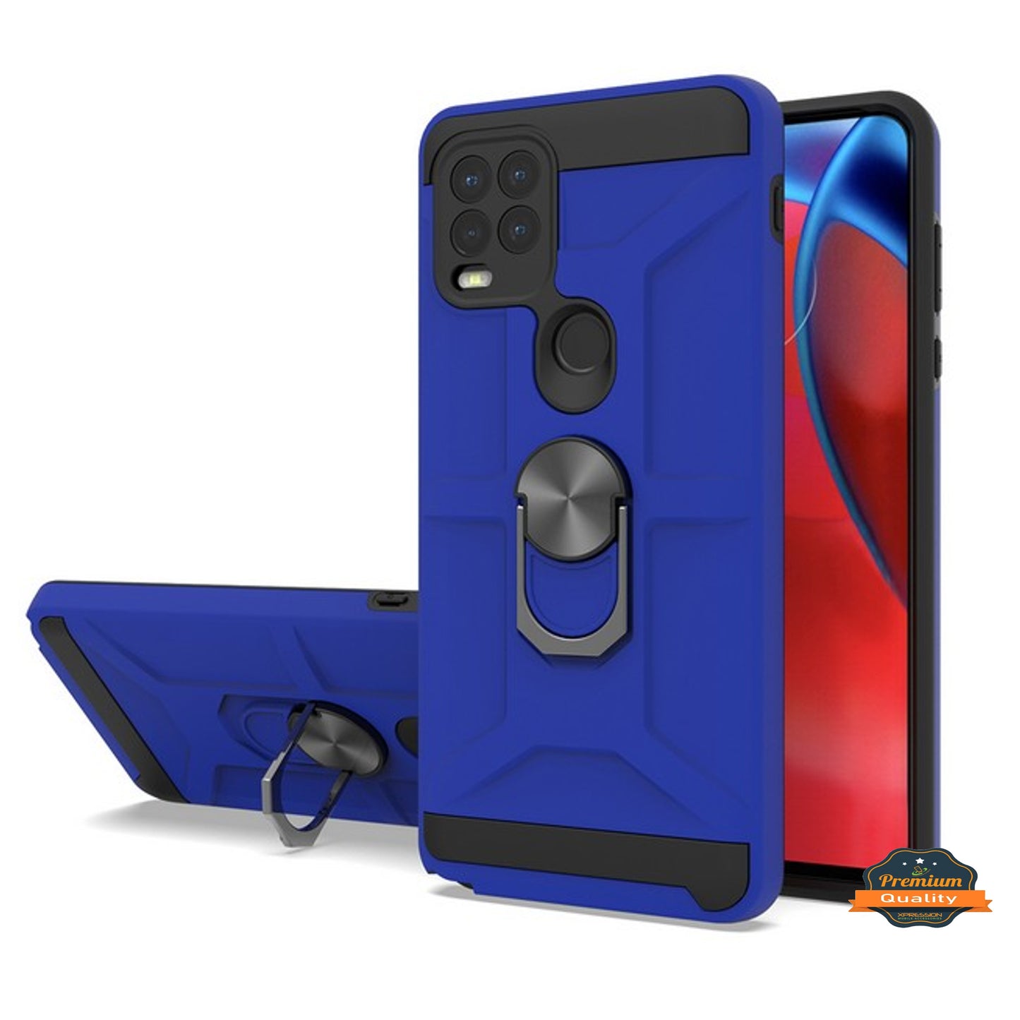 For Samsung Galaxy A12 5G Hybrid Ring Stand [360° Rotatable Ring Holder Magnetic Kickstand] Shockproof Hard Rubber TPU  Phone Case Cover