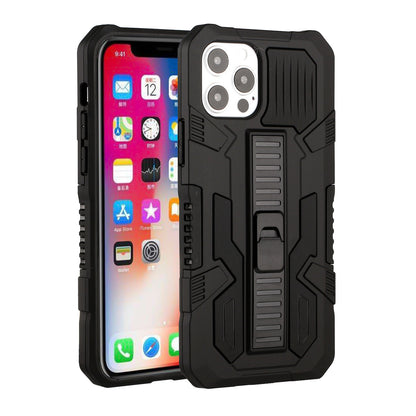For Samsung Galaxy A42 5G Hybrid Tough Rugged [Shockproof] Dual Layer Protective with Kickstand Military Grade Hard PC + Soft TPU Black Phone Case Cover