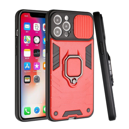 For Apple iPhone XR Kickstand Hybrid with Camera Protector, Built-in 360° Rotate Ring Stand Magnetic PC & TPU Bumper  Phone Case Cover
