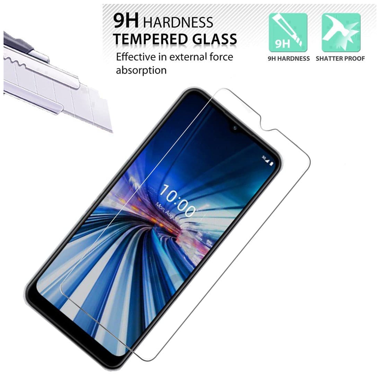 For BLU G91 MAX Tempered Glass Screen Protector, Bubble Free, Anti-Fingerprints HD Clear, Case Friendly Tempered Glass Film Clear Screen Protector