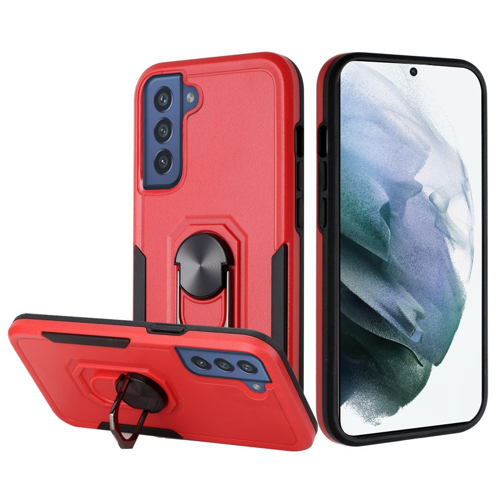 For Samsung Galaxy S22 /Plus Ultra Hybrid Tough Strong Dual Layer Hard PC TPU with Flat Magnetic Ring Stand Heavy-Duty Armor Design  Phone Case Cover