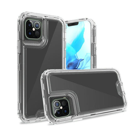 For Apple iPhone 13 Pro Max (6.7") Heavy Duty Rugged 3 in 1 Hybrid Shockproof Full Body Bumper Durable [Military Grade] Transparent Protective  Phone Case Cover