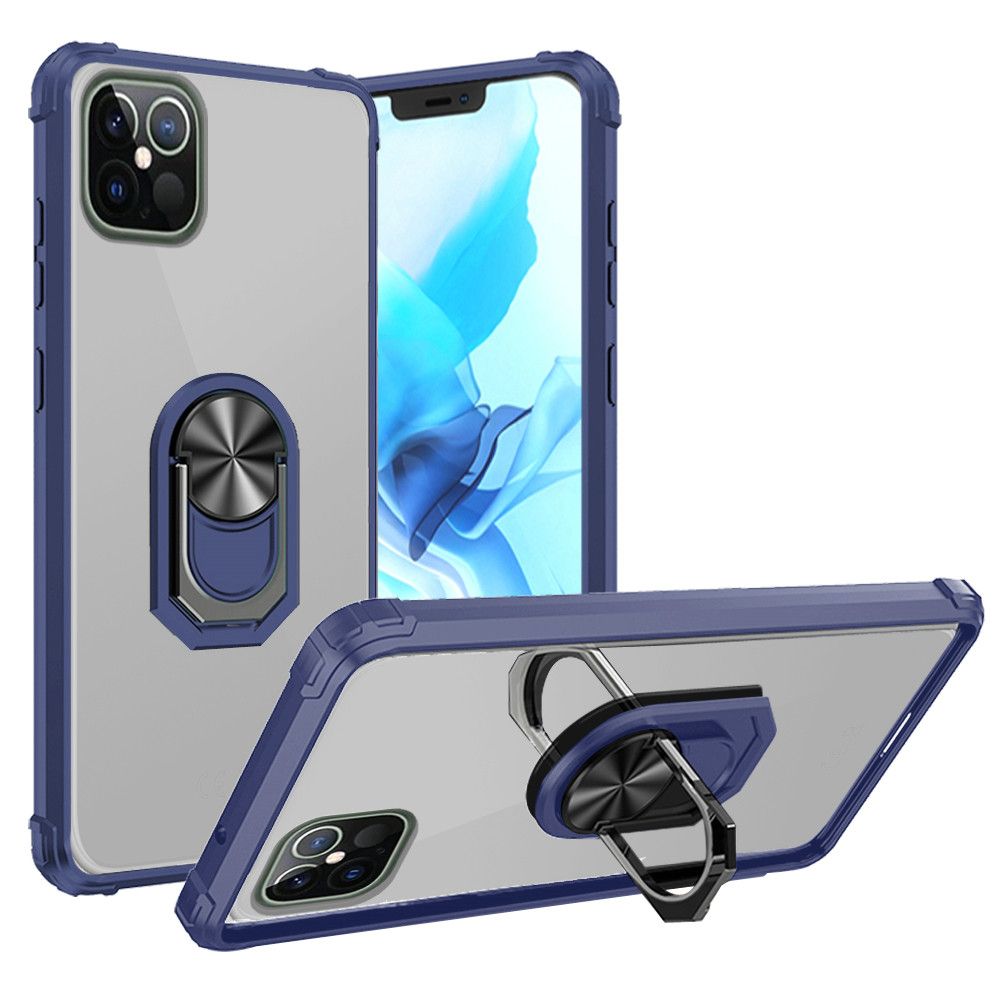 For Apple iPhone SE 2022 /SE 2020/8/7 Clear Shockproof Tuff Hybrid Protection Cover Transparent TPU with Magnetic Ring Kickstand  Phone Case Cover
