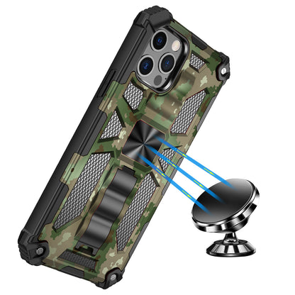 For Apple iPhone 14 Plus (6.7") Heavy Duty Hybrid Camouflage Fold Slide Kickstand [Military Grade] Rugged Protective  Phone Case Cover