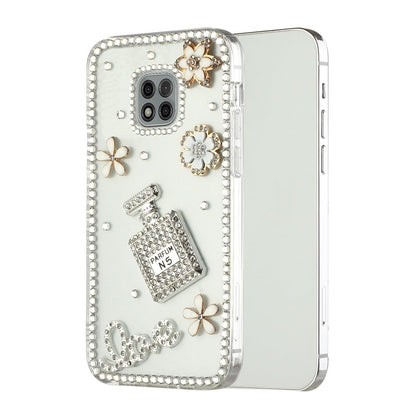 For Motorola Moto G Pure Bling Clear Crystal 3D Full Diamonds Luxury Sparkle Transparent Rhinestone Hybrid Bumper  Phone Case Cover