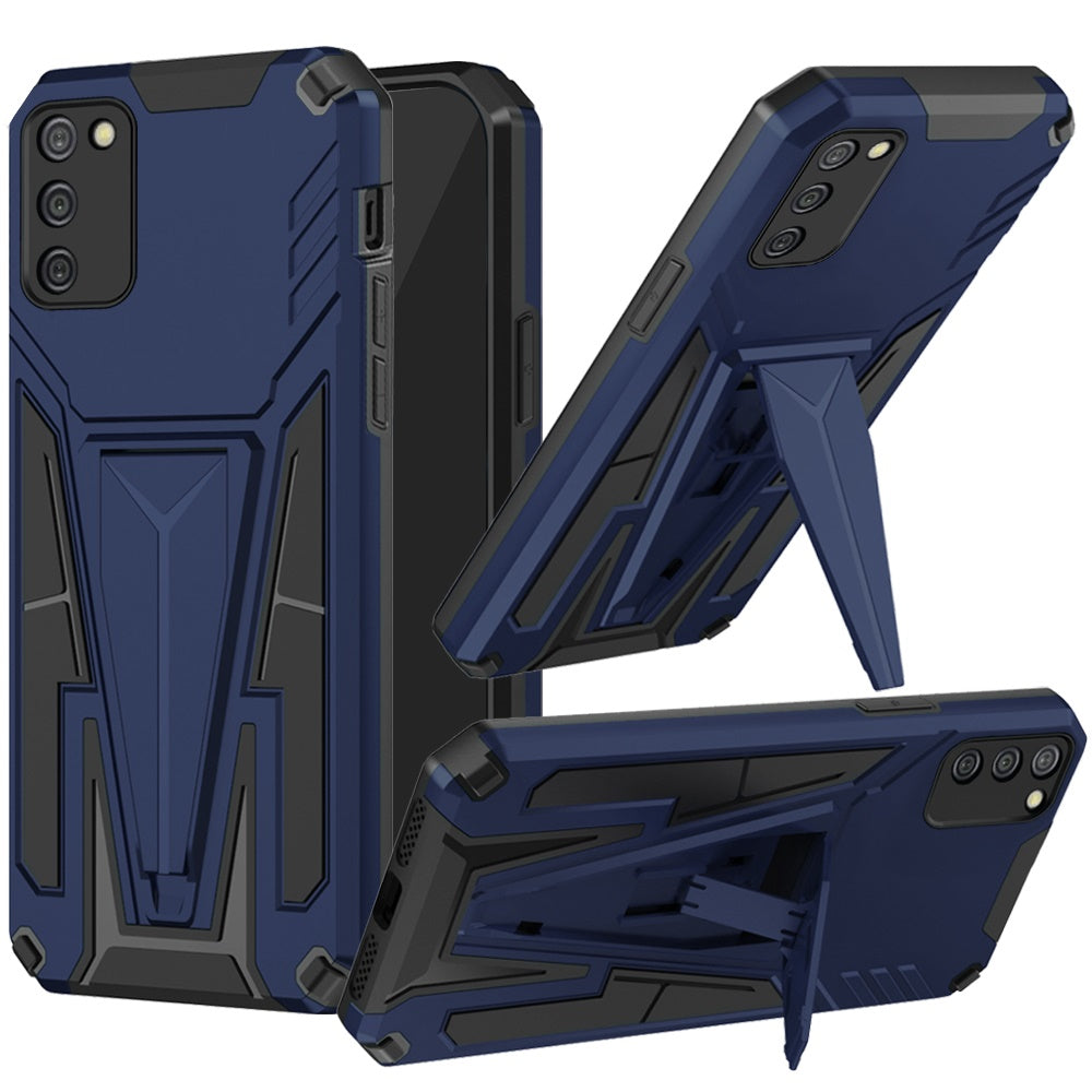 For Samsung Galaxy A02S Heavy Duty Protection Hybrid Built-in Kickstand Rugged Shockproof Military Grade Dual Layer Full Body  Phone Case Cover