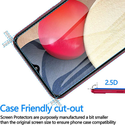 For Samsung Galaxy A03s (2022) Tempered Glass Screen Protector HD Clear Transparent [Bubble Free, Case Friendly] 9H Hardness Glass Screen Guard Clear Screen Protector