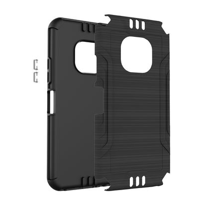 For Nokia XR20 Hybrid Dual Layer Slim Defender Armor Tuff Metallic Brush Texture Finishing Shockproof Hard PC + TPU Rubber  Phone Case Cover