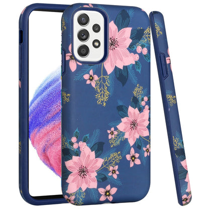 For Samsung Galaxy A53 5G Bliss Floral Stylish Design Hybrid Rubber TPU Hard PC Shockproof Armor Slim Fit  Phone Case Cover