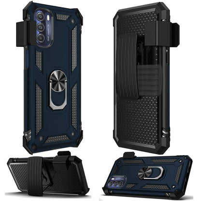 For Motorola Moto G Stylus 5G 2022 Hybrid with Belt Clip Holster Ring Stand Holder, Military Grade Fit Magnetic Car Mount  Phone Case Cover