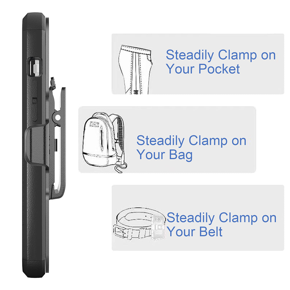 For Apple iPhone 14 /Plus Pro Max Heavy Duty Holster Kickstand Belt Clip Combo Hard Rugged Hybrid  Phone Case Cover