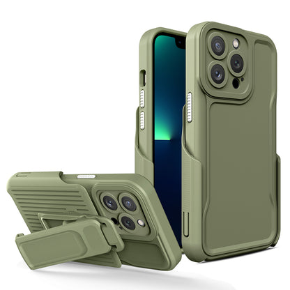 For Apple iPhone 14 /Plus Pro Max Hybrid Combo 2in1 with Secure Clip-on Holster, Kickstand & Camera Opening  Phone Case Cover