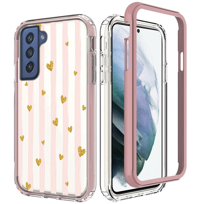 For Samsung Galaxy S22 /Plus Ultra Beautiful Design 3 in 1 Hybrid Triple Layer Armor Hard PC Rubber TPU Shockproof Protective Frame  Phone Case Cover