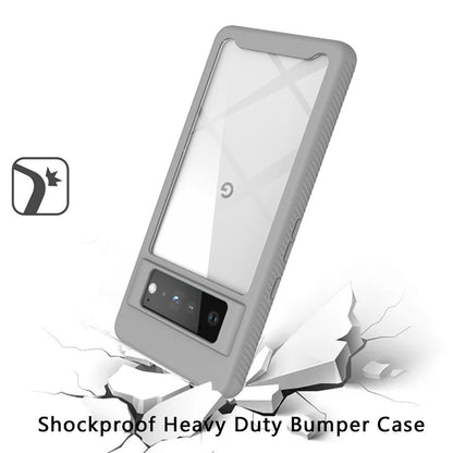 For Google Pixel 6 Pro Clear Dual Layer Tuff Rugged Bumper Frame Heavy Duty Hybrid Shockproof Rubber TPU Full Body Defender  Phone Case Cover