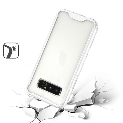 For Samsung Galaxy Note 8 Colored Shockproof Transparent Hard PC + Rubber TPU Hybrid Bumper Shell Thin Slim Protective Clear Phone Case Cover
