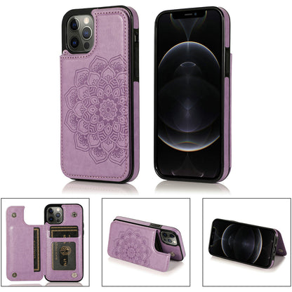 For Apple iPhone 11 Pro Max Wallet PU Leather [Two Magnetic Clasp] [Card Slots] Stand Durable Back Storage Flip  Phone Case Cover