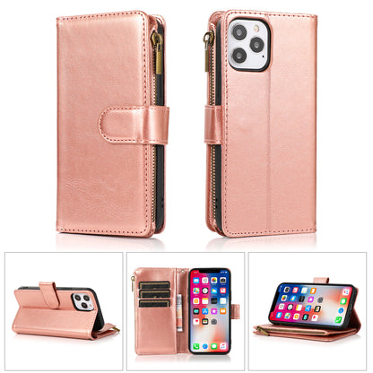 For Samsung Galaxy A23 5G Leather Zipper Wallet Case 9 Credit Card Slots Cash Money Pocket Clutch with Stand & Strap  Phone Case Cover
