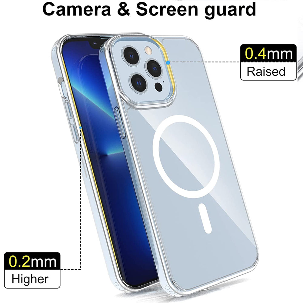 For Apple iPhone 14 /Pro Max Crystal Clear Hybrid Impact Protection Case with Magsafe Compatibility  Phone Case Cover