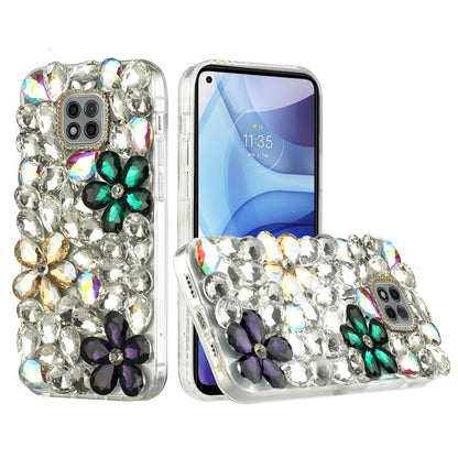 For Apple iPhone SE 3 (2022) SE/8/7 Bling Clear Crystal 3D Full Diamonds Luxury Sparkle Rhinestone Hybrid Green/ Gold/ Purple Phone Case Cover