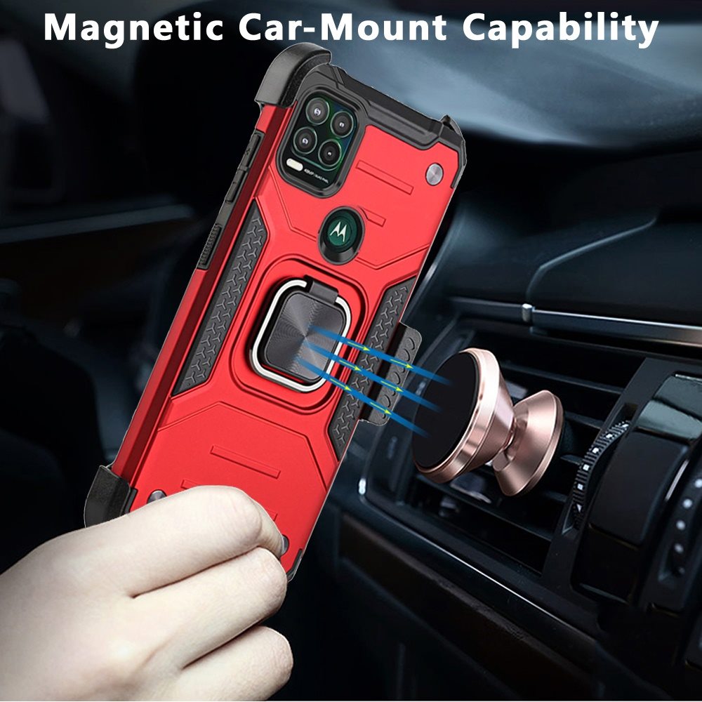 For Motorola Moto G Stylus 2021 5G Version Holster Combo Clip 3 in 1 Armor Hybrid with Ring Kickstand Shockproof Rugged  Phone Case Cover