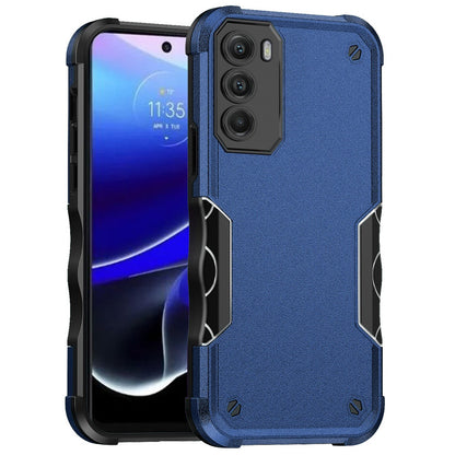 For Apple iPhone 14 Pro (6.1") Slim Tough Shockproof Hybrid Heavy Duty Dual Layer TPU Bumper Rugged Rubber Armor Blue Phone Case Cover