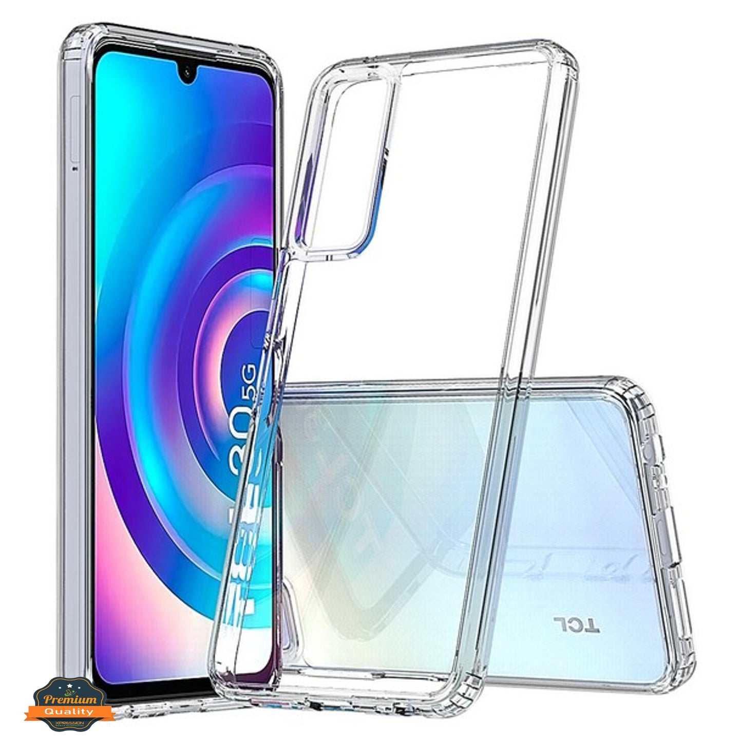 For OnePlus 10T 5G Transparent HD Clear Back Panel + TPU Bumper Frame Hybrid Thin Slim Hard Shockproof Defender  Phone Case Cover