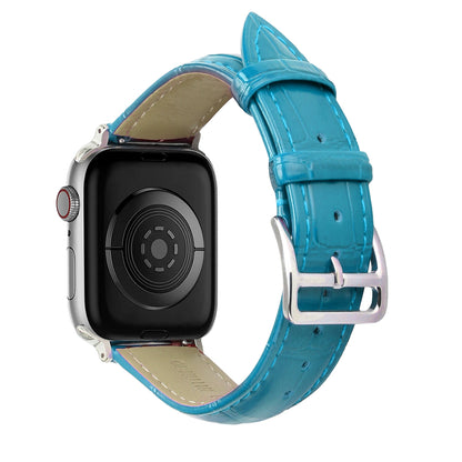 For Apple Watch Size 38/40/41mm Genuine Leather Replacement Band Strap Hybrid Wristbands Design Gold Buckle for iWatch Series 7/SE/6/5/4/3/2/1  Phone Case Cover