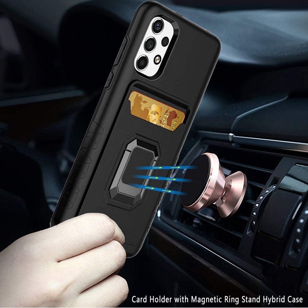For Samsung Galaxy A33 5G Wallet Case Designed with Credit Card ID Holder & Stand Kickstand Ring Heavy Duty Hybrid Armor  Phone Case Cover