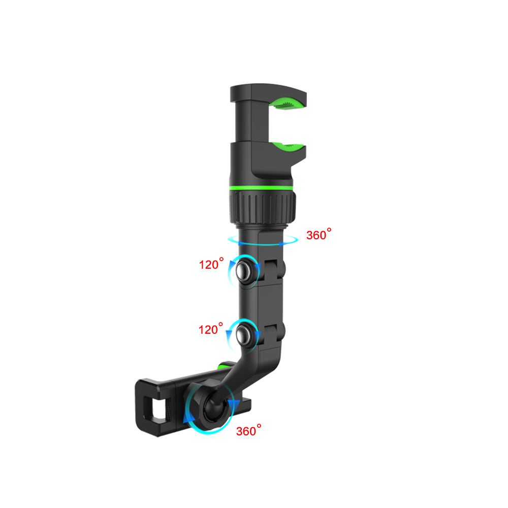 For Universal Phone Holder Mount 360° Rotatable Adjustable Smartphone Cradle Multi-Use for Rear View Mirror /Vehicle Back Seat /Desk /Kitchen Black Phone Case Cover