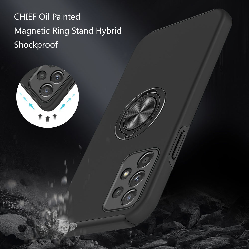 For Apple iPhone 14 /Plus Pro Max Hybrid Slim with Metal Invisible Ring Stand Holder Fit Magnetic Car Mount Shockproof  Phone Case Cover