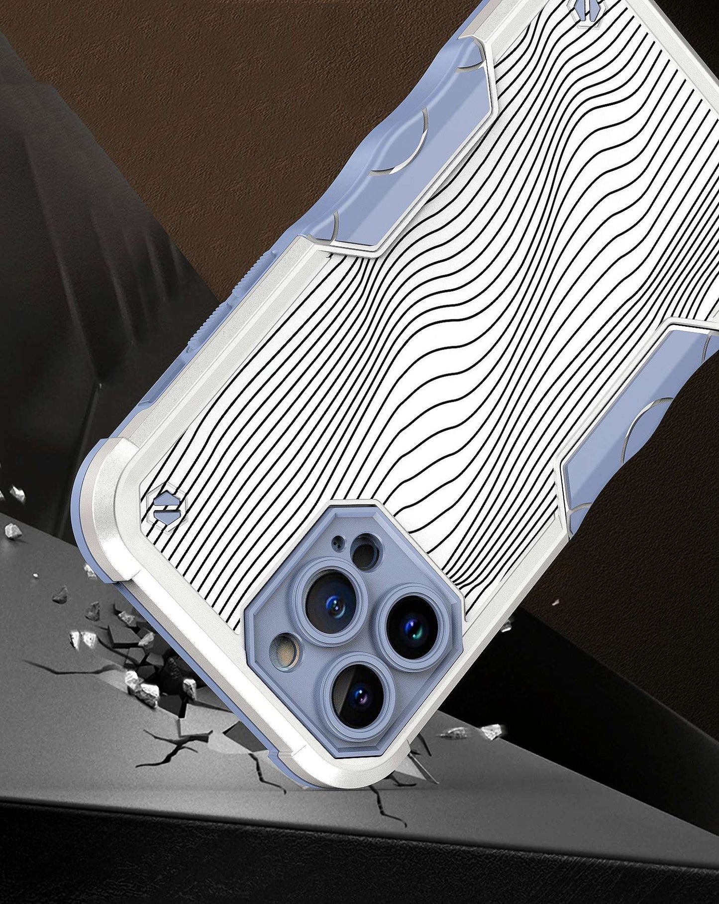 For Apple iPhone 14 Pro (6.1") Fashion Design Tough Shockproof Hybrid Stylish Pattern Heavy Duty TPU Rubber Armor  Phone Case Cover