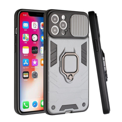 For Apple iPhone XR Kickstand Hybrid with Camera Protector, Built-in 360° Rotate Ring Stand Magnetic PC & TPU Bumper  Phone Case Cover