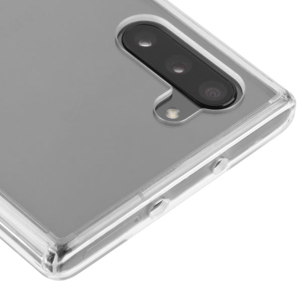 For Samsung Galaxy Note 10 (6.3) Slim Fit Hybrid Transparent Rubber Gummy Hard PC Soft Silicone Protective Clear Phone Case Cover