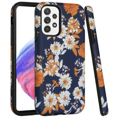 For Samsung Galaxy A53 5G Bliss Floral Stylish Design Hybrid Rubber TPU Hard PC Shockproof Armor Slim Fit  Phone Case Cover
