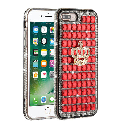 For Apple iPhone 8 Plus/7 Plus/6 Plus/6s Plus Fashion Luxury 3D Bling Diamonds Rhinestone Jeweled Ornament Shiny Crystal  Phone Case Cover
