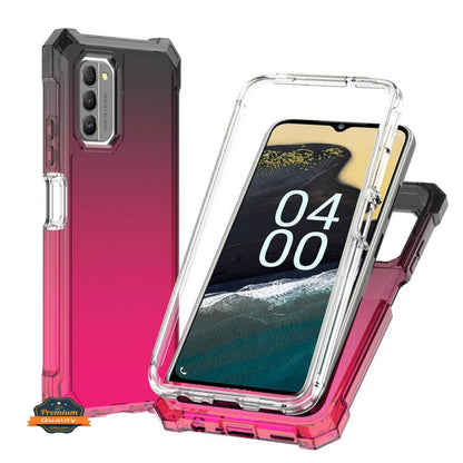 For Nokia G400 Hybrid 2in1 Front Bumper Frame Cover Square Edge Shockproof Soft TPU + Hard PC Anti-Slip Heavy Duty  Phone Case Cover