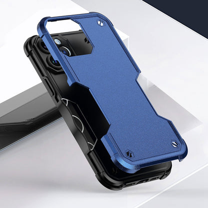 For Apple iPhone 14 Pro (6.1") Slim Tough Shockproof Hybrid Heavy Duty Dual Layer TPU Bumper Rugged Rubber Armor Blue Phone Case Cover