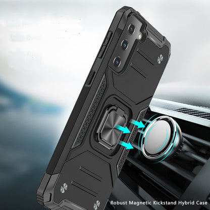 For Samsung Galaxy S22 /Plus Ultra Armor Hybrid with Ring Holder Kickstand Shockproof Heavy-Duty Durable Rugged Dual Layer  Phone Case Cover