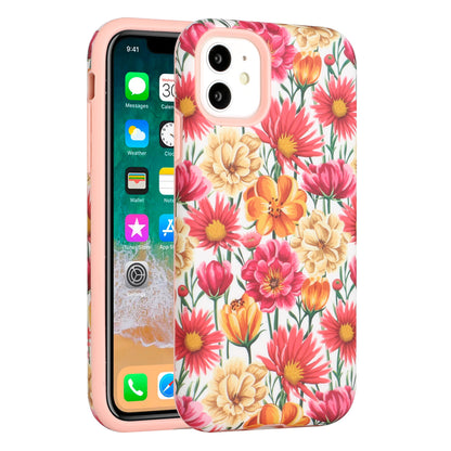 For Apple iPhone 14 Pro Max (6.7") Bliss Floral Stylish Design Hybrid Rubber TPU Hard Shockproof Armor Slim  Phone Case Cover